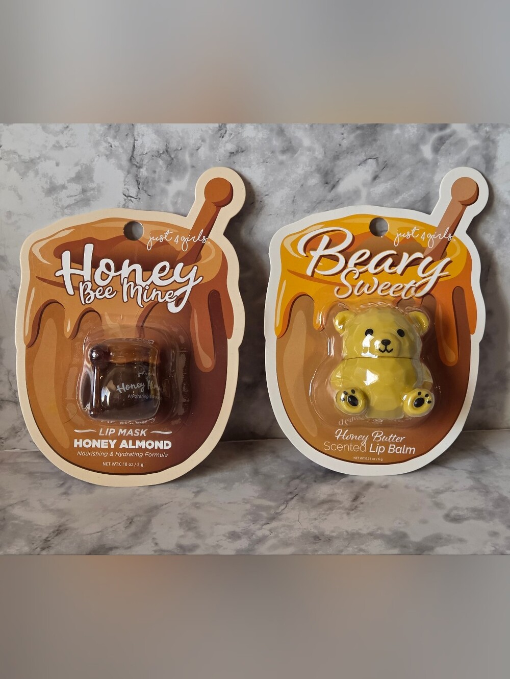 Honey Lip Mask & Lip Balm Set of 2 - Yellow, Brown